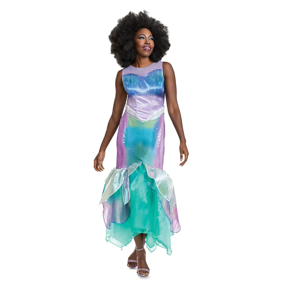Disney Little Mermaid Ariel Deluxe Dress Costume for Adults, Mermaid Dress