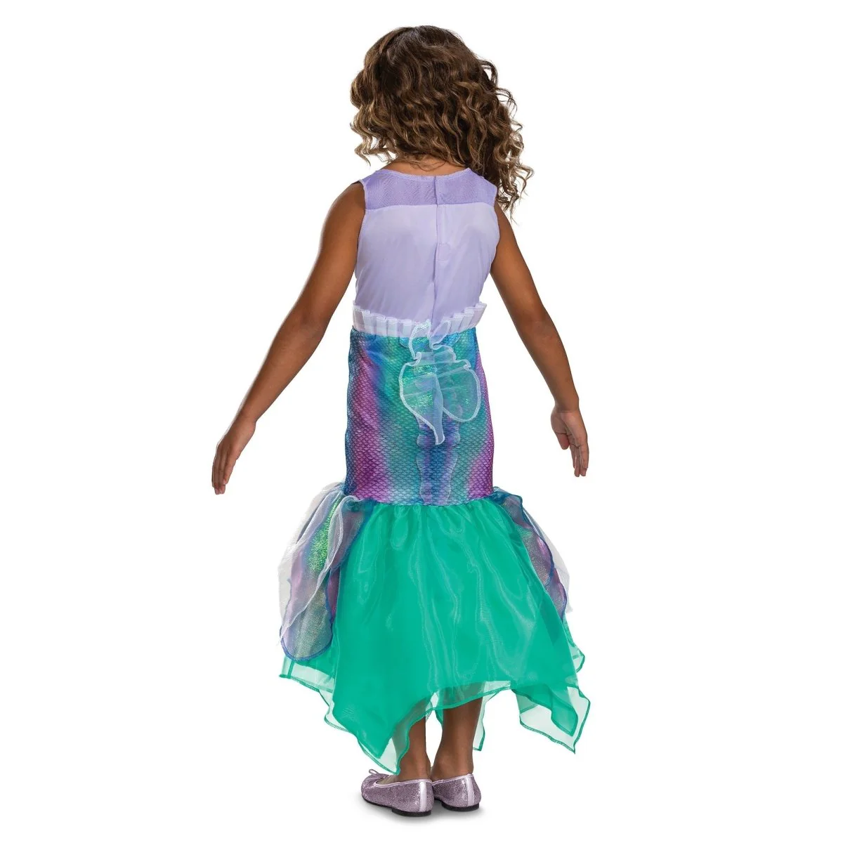 Disney Little Mermaid Ariel Deluxe Dress Costume for Kids, Mermaid Dress - Image 2