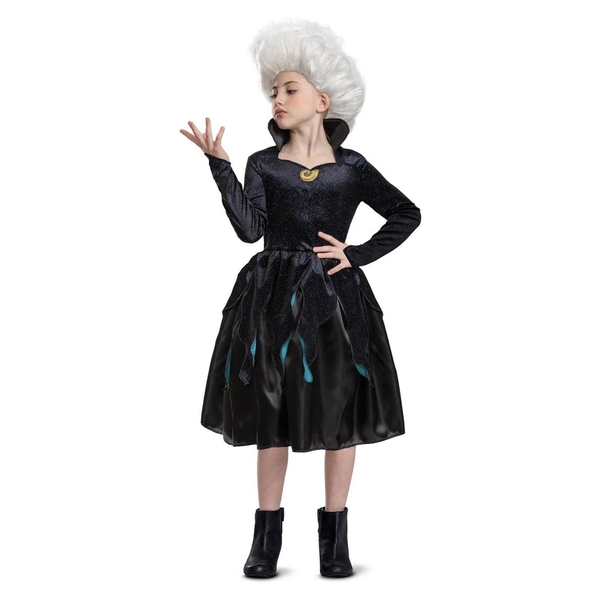 Disney Little Mermaid Ursula Classic Dress Costume for Kids, Black Dress