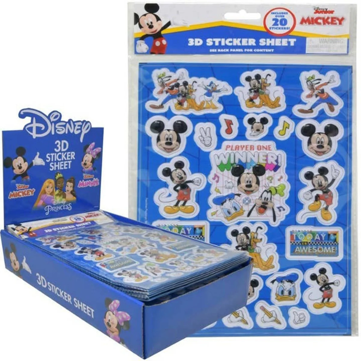 Disney Mickey Mouse 3D Sticker Sheet, 1 Count