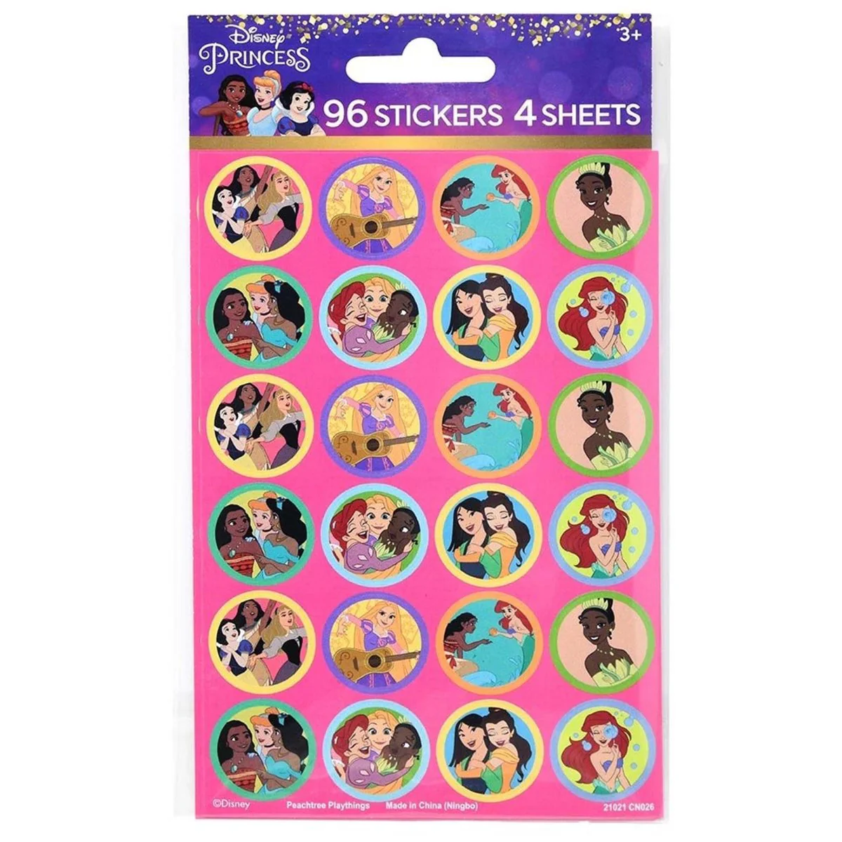 Disney Pricess Sticker Sheets, 4 sheets, 1 count