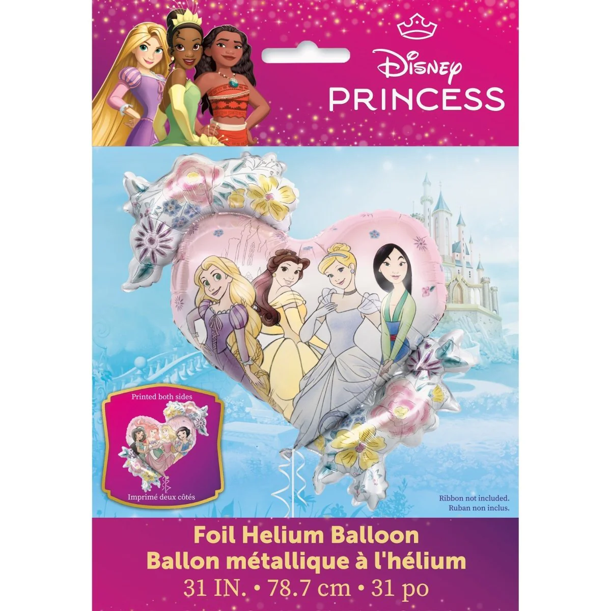Disney Princess Birthday Supershape Foil Balloon, 31.5 Inches, 1 Count