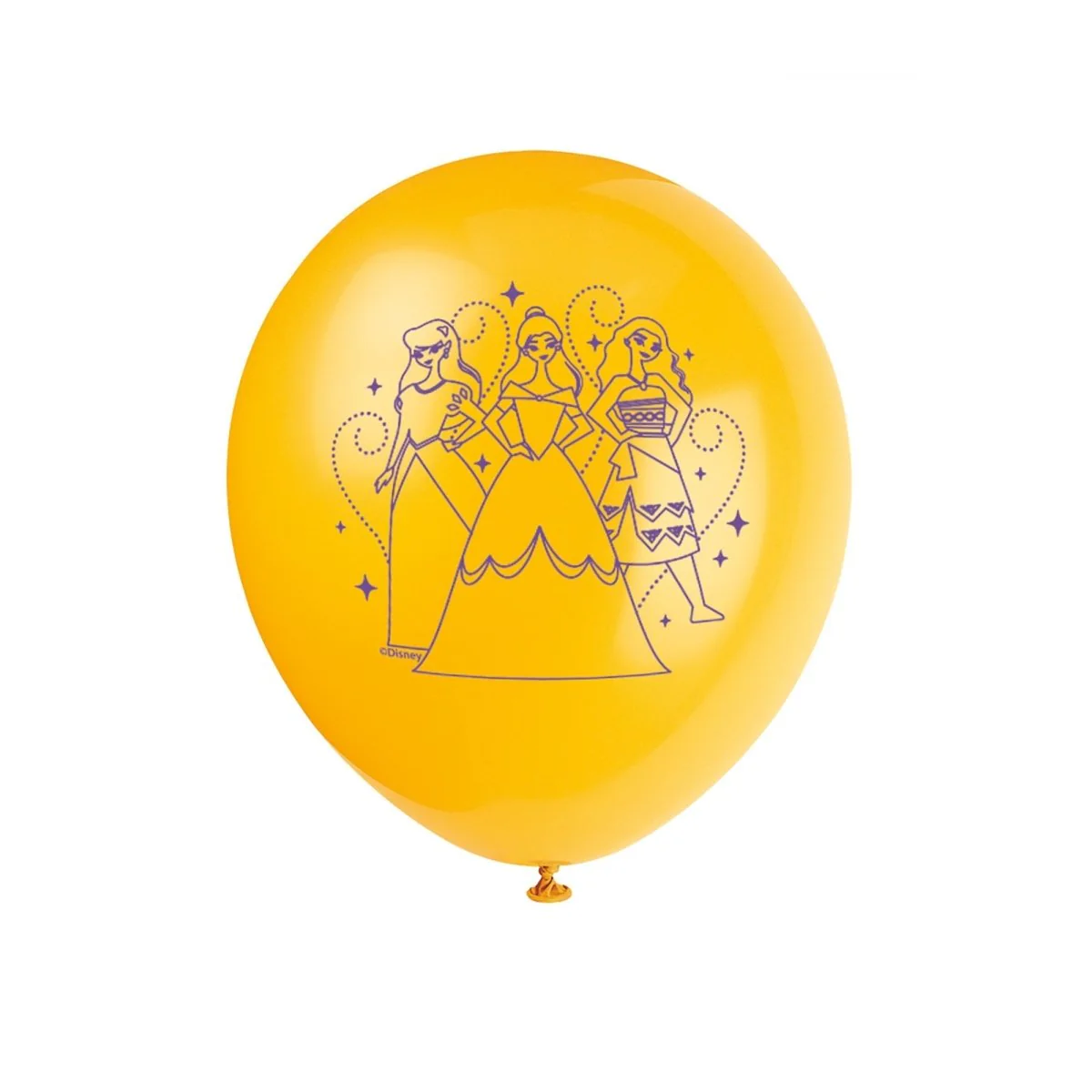 Disney Princess Latex Balloons, Pink, Blue, Orange and Purple, 12 Inches, 8 Count - Image 4