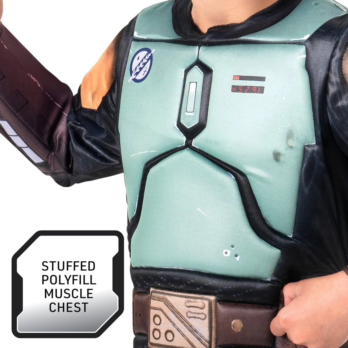 Disney Star Wars Boba Fett Costume for Kids, Padded Jumpsuit - Image 3