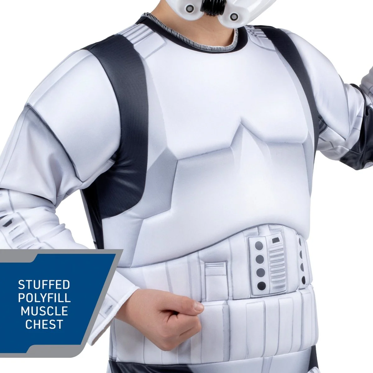 Disney Star Wars Stormtrooper Costume for Kids, White Padded Jumpsuit - Image 3
