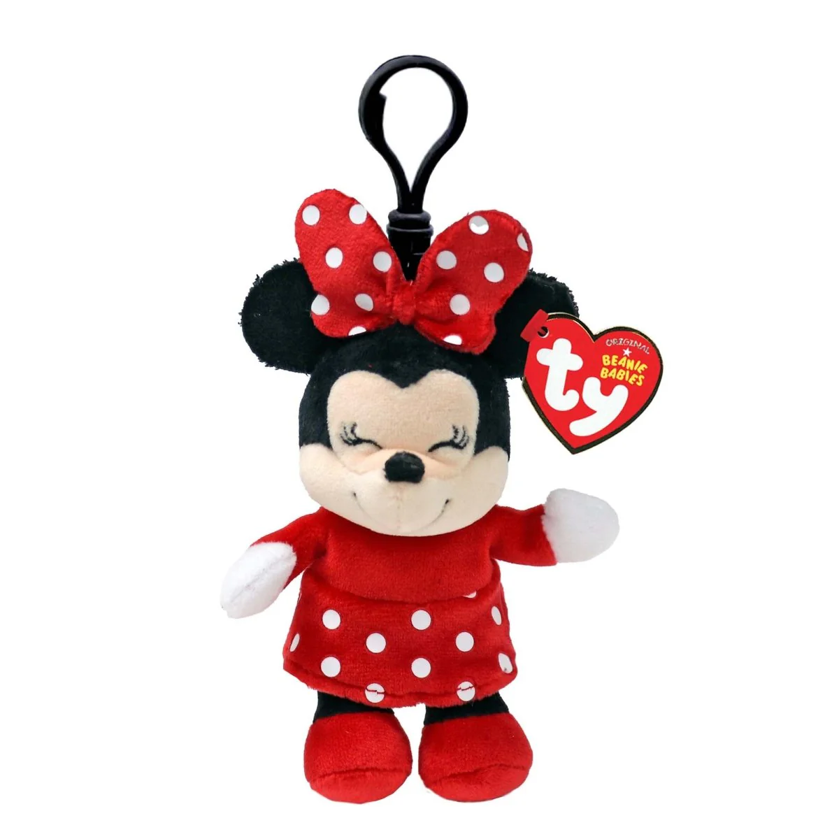 Disney TY Beanie Boos Plush with Clip, Minnie Mouse, 5 Inches, 1 Count