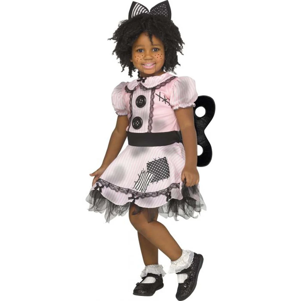 Wind-Up Doll Costume for Toddlers, Pink and Black Dress