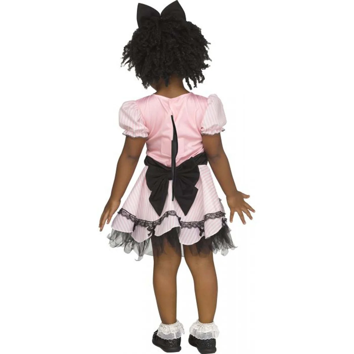 Wind-Up Doll Costume for Toddlers, Pink and Black Dress - Image 2