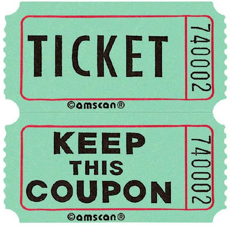 Double Ticket Roll- 2000/pkg. - Green