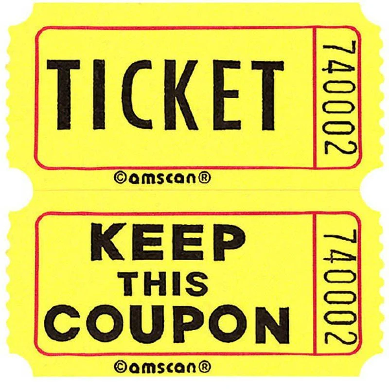 Double Ticket Roll- 2000/pkg.- Yellow