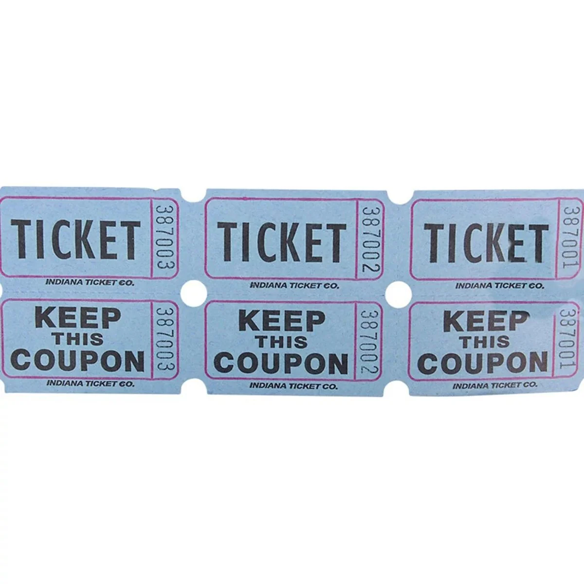 Double Ticket Roll, Blue, 2000 Count - Image 3