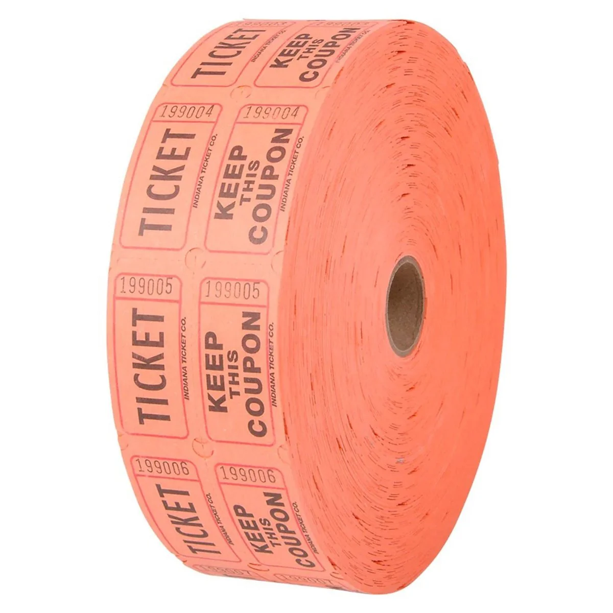 Double Ticket Roll, Orange, 2000 Count - Image 2