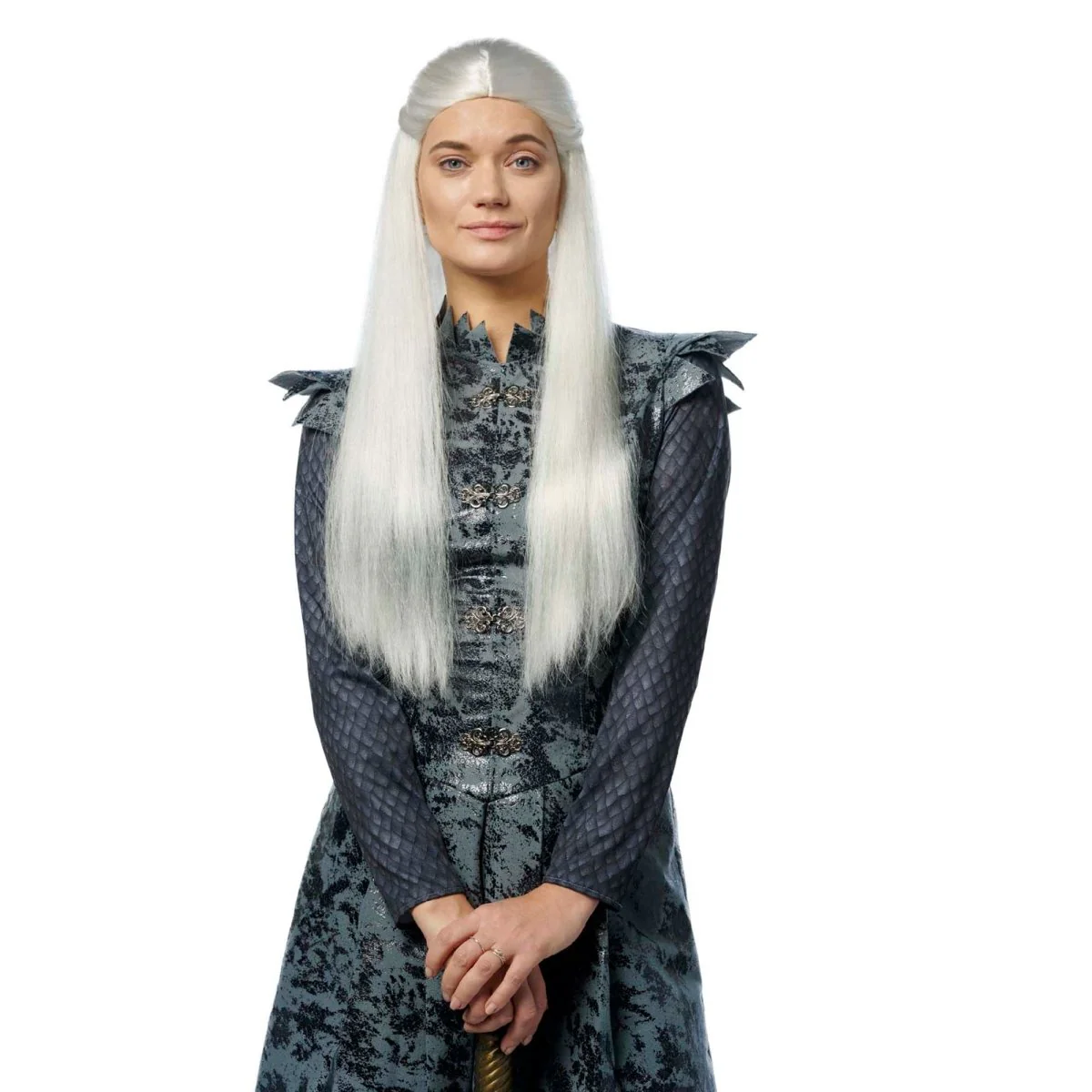 Dragon Princess White Wig for Adults