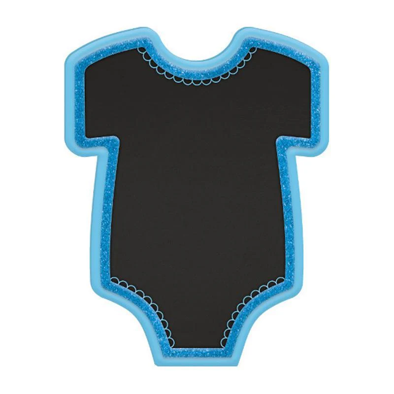 Blue baby onesie easel