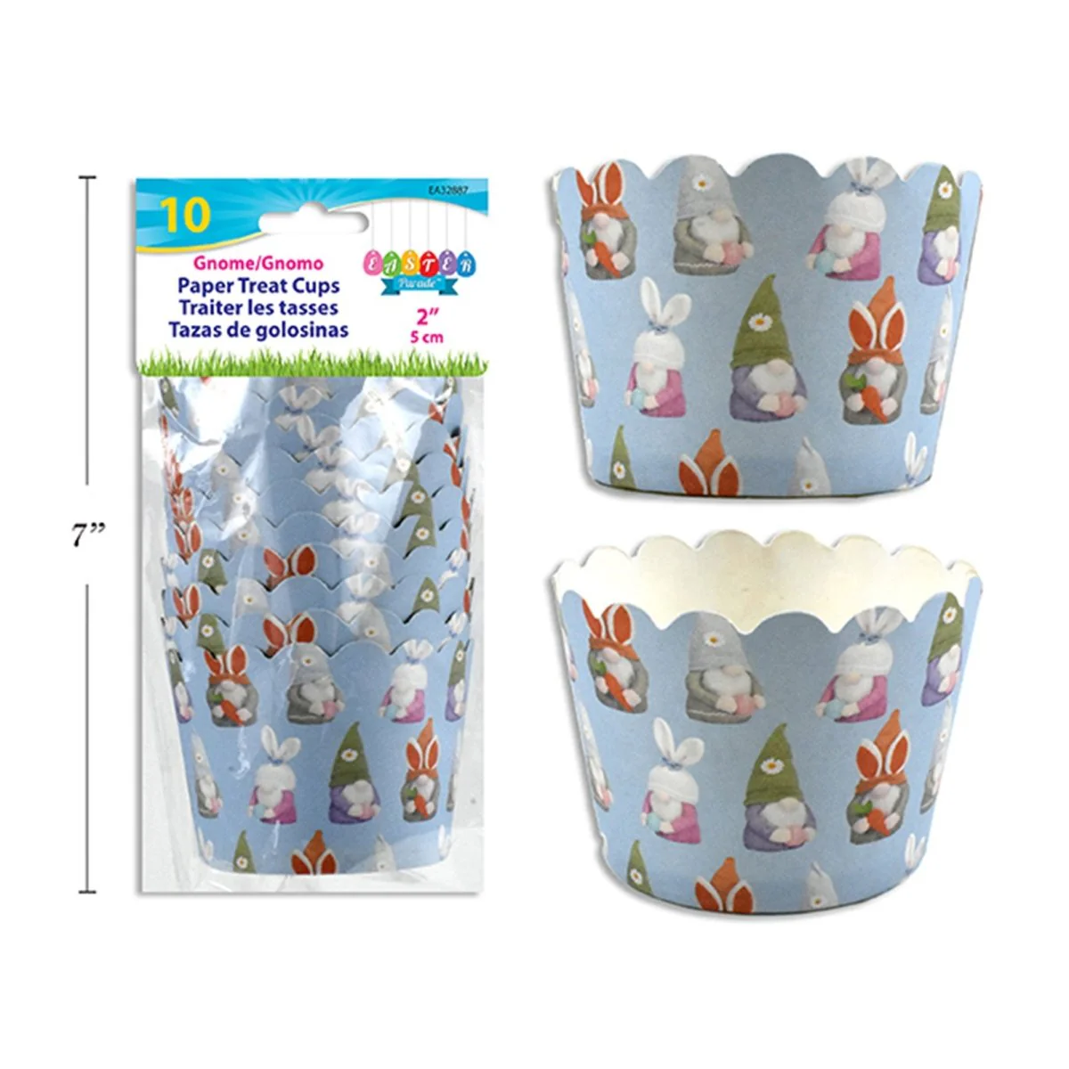 Easter Gnome Paper Treat Cups, 10 Count