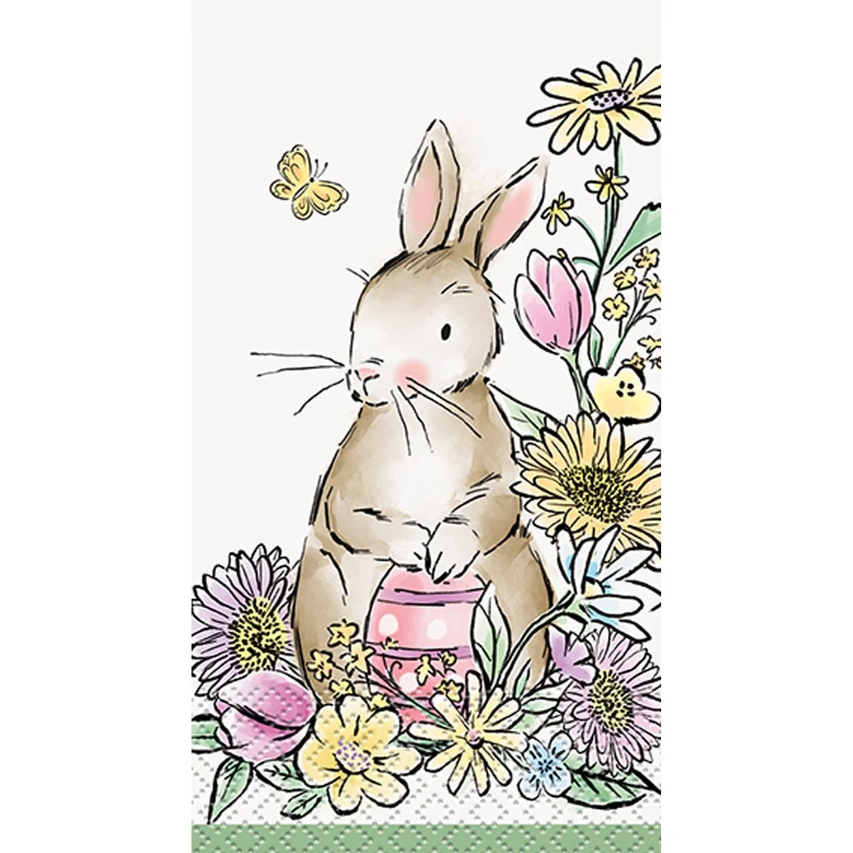 Easter Whimsy Large Guest Napkins, 16 Count