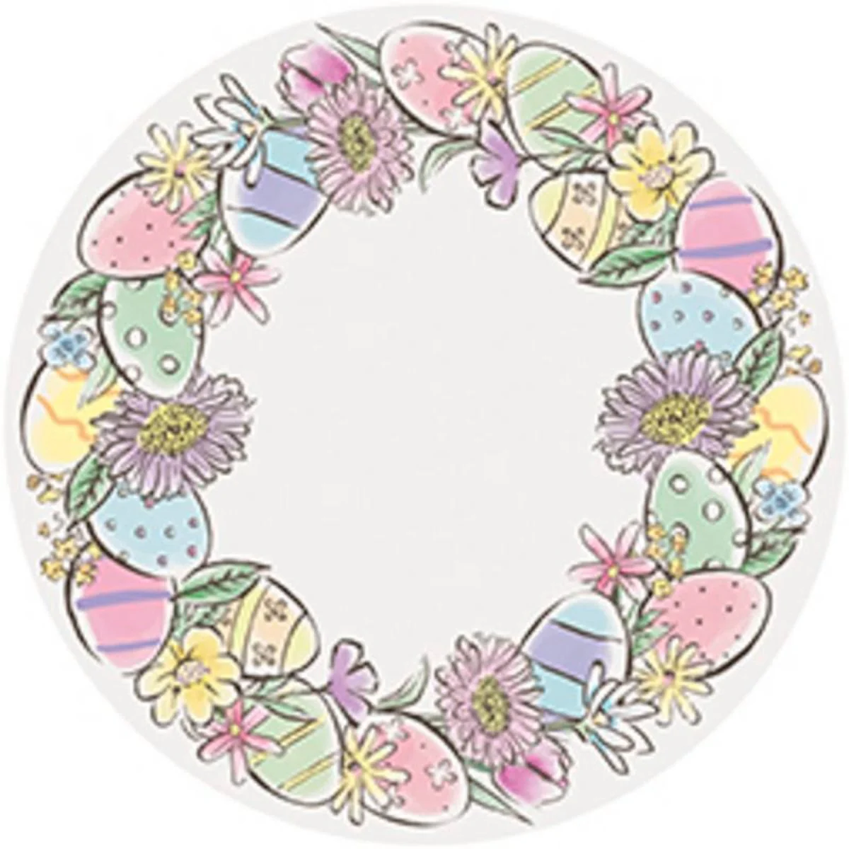 Easter Whimsy Paper Placemats, 14 Inches, 8 Count