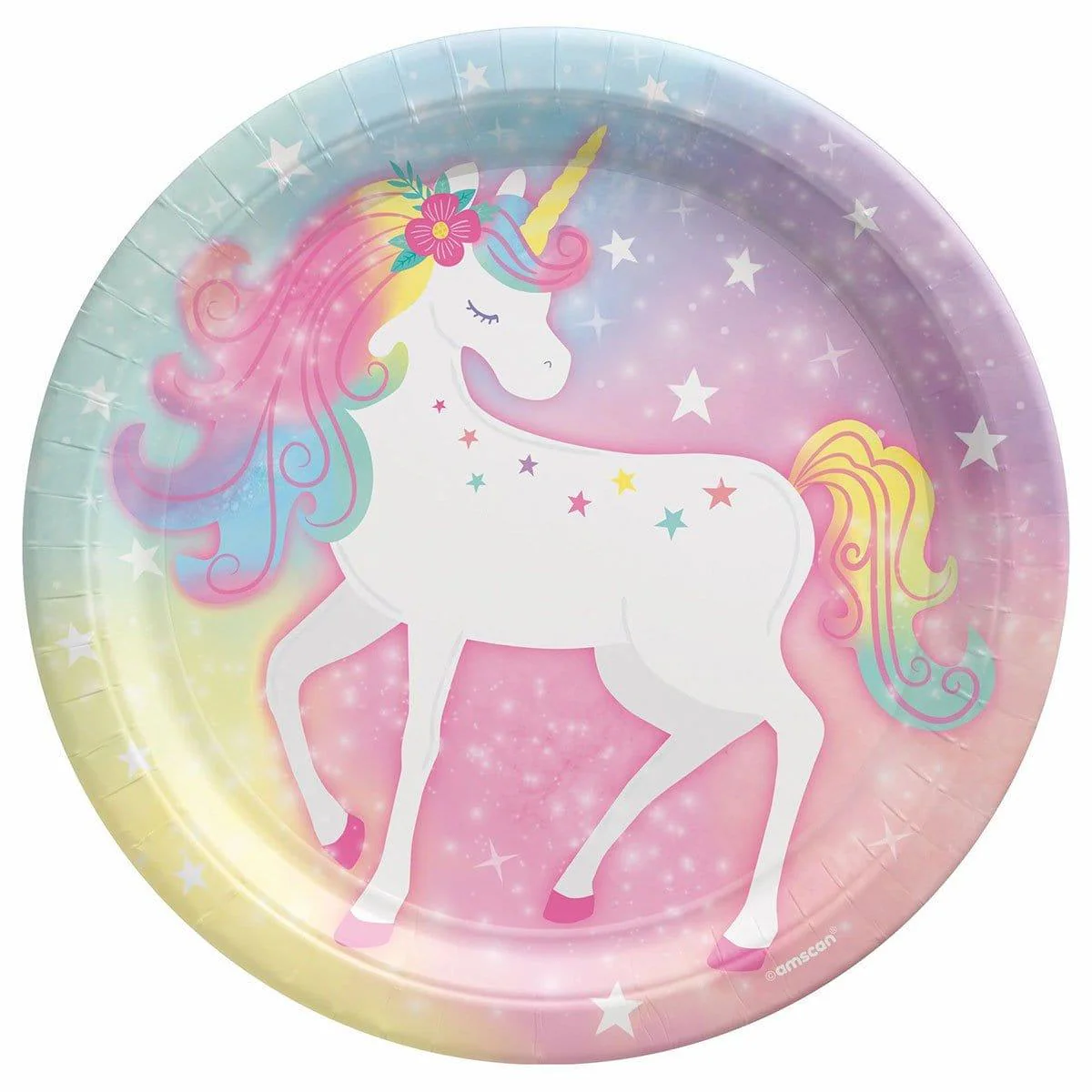 Enchanted Unicorn Dinner Plates, 9 inches,  8 Count