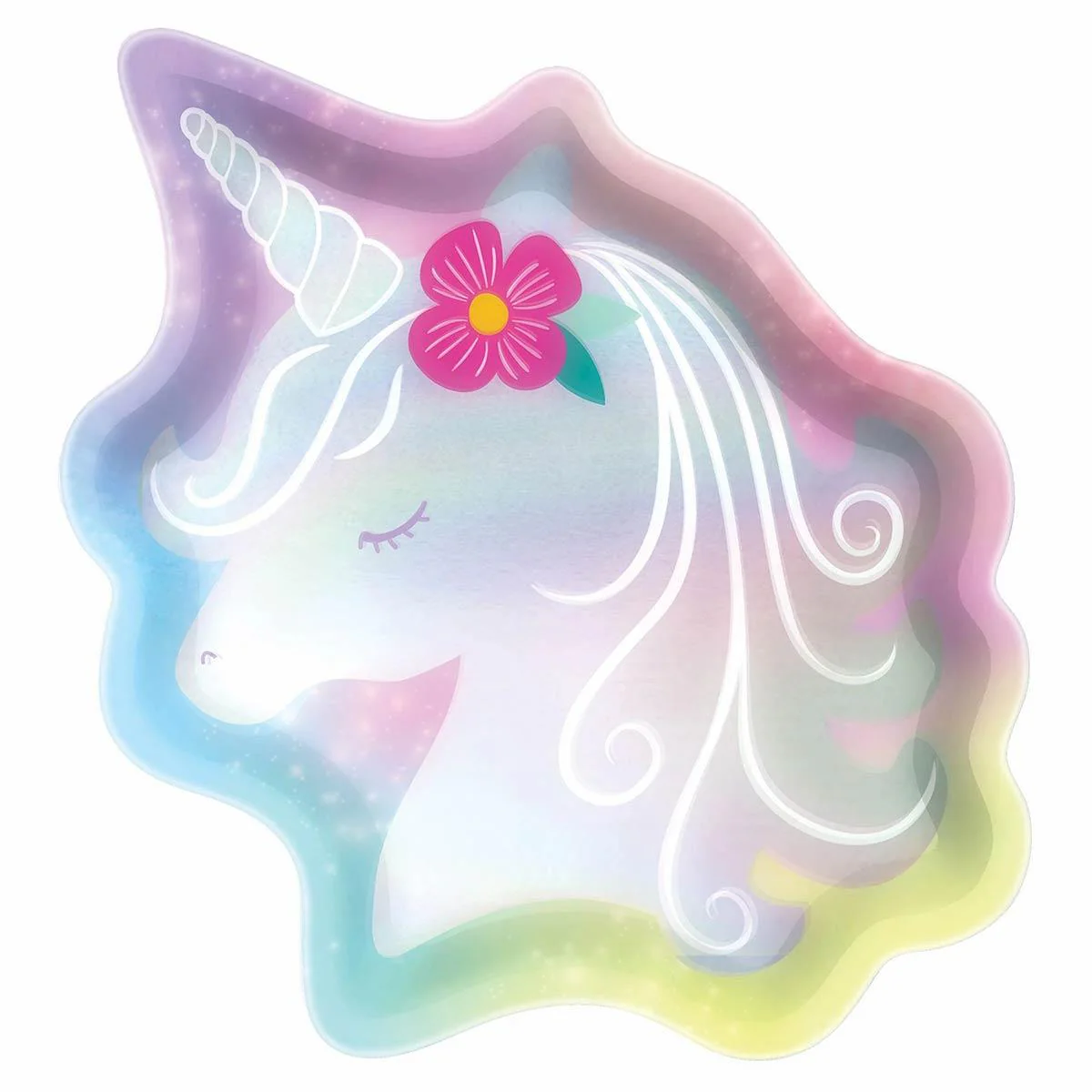 Enchanted Unicorn Shaped Plate, 8 Count