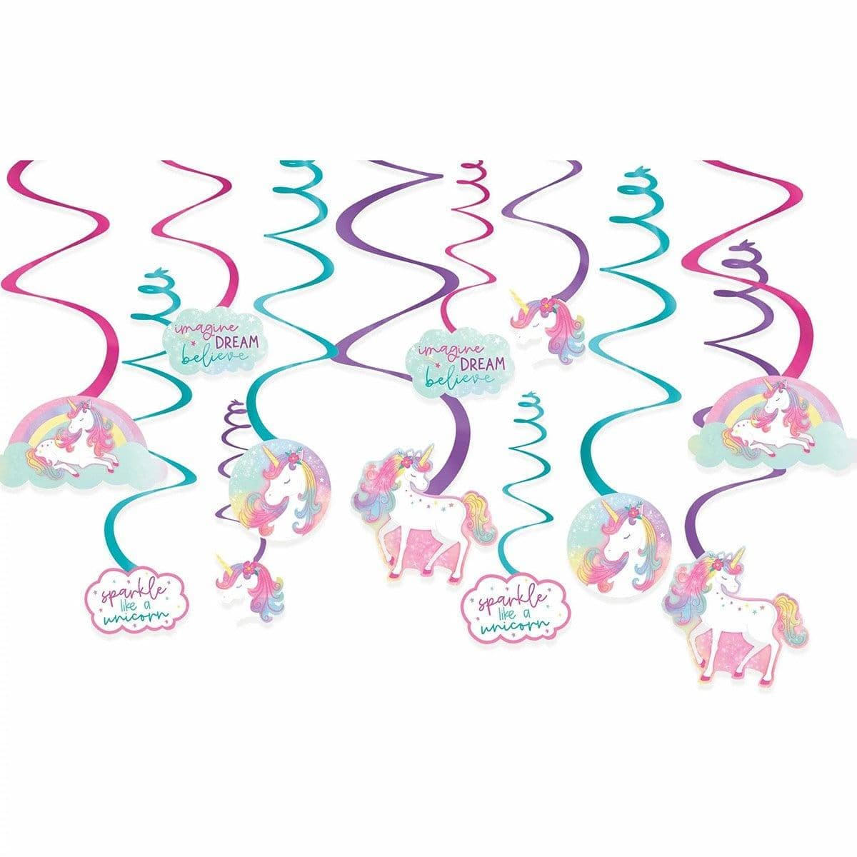Enchanted Unicorn Swirl, 12 Count