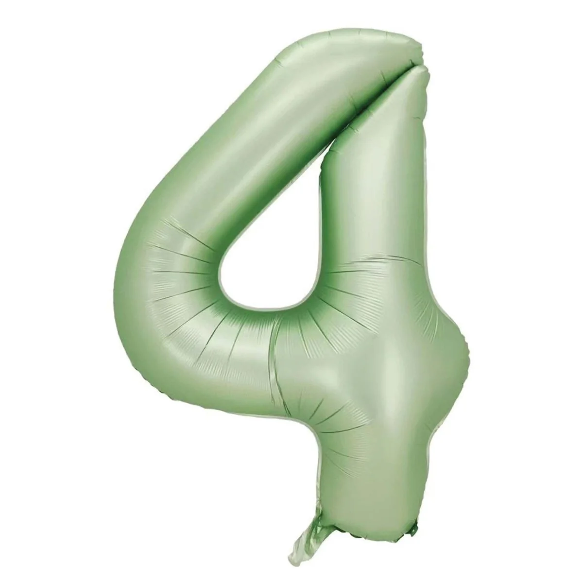 Eucalyptus Matte Green Number 4 Supershape Foil Balloon, 40 Inches, 1 Count