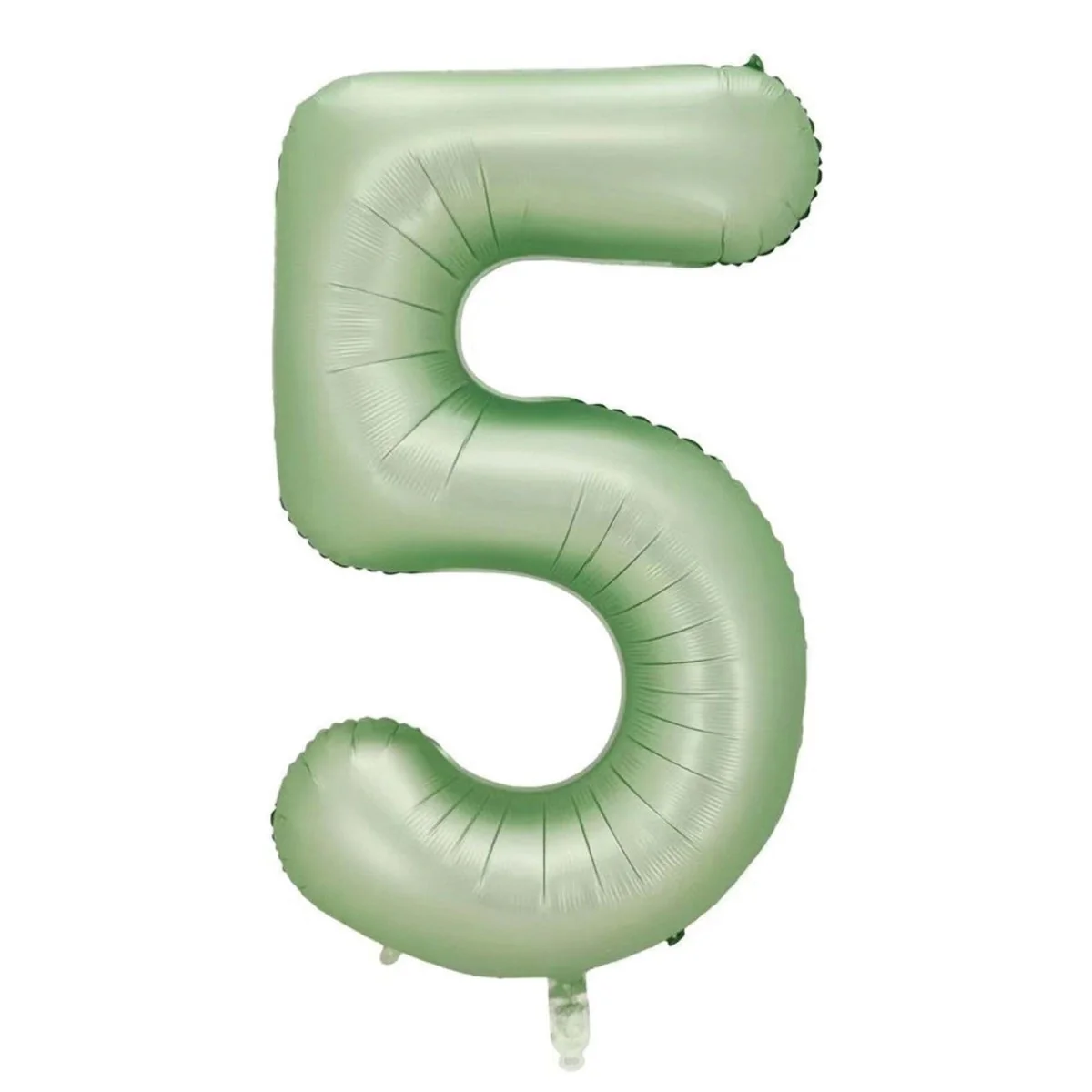 Eucalyptus Matte Green Number 5 Supershape Foil Balloon, 40 Inches, 1 Count