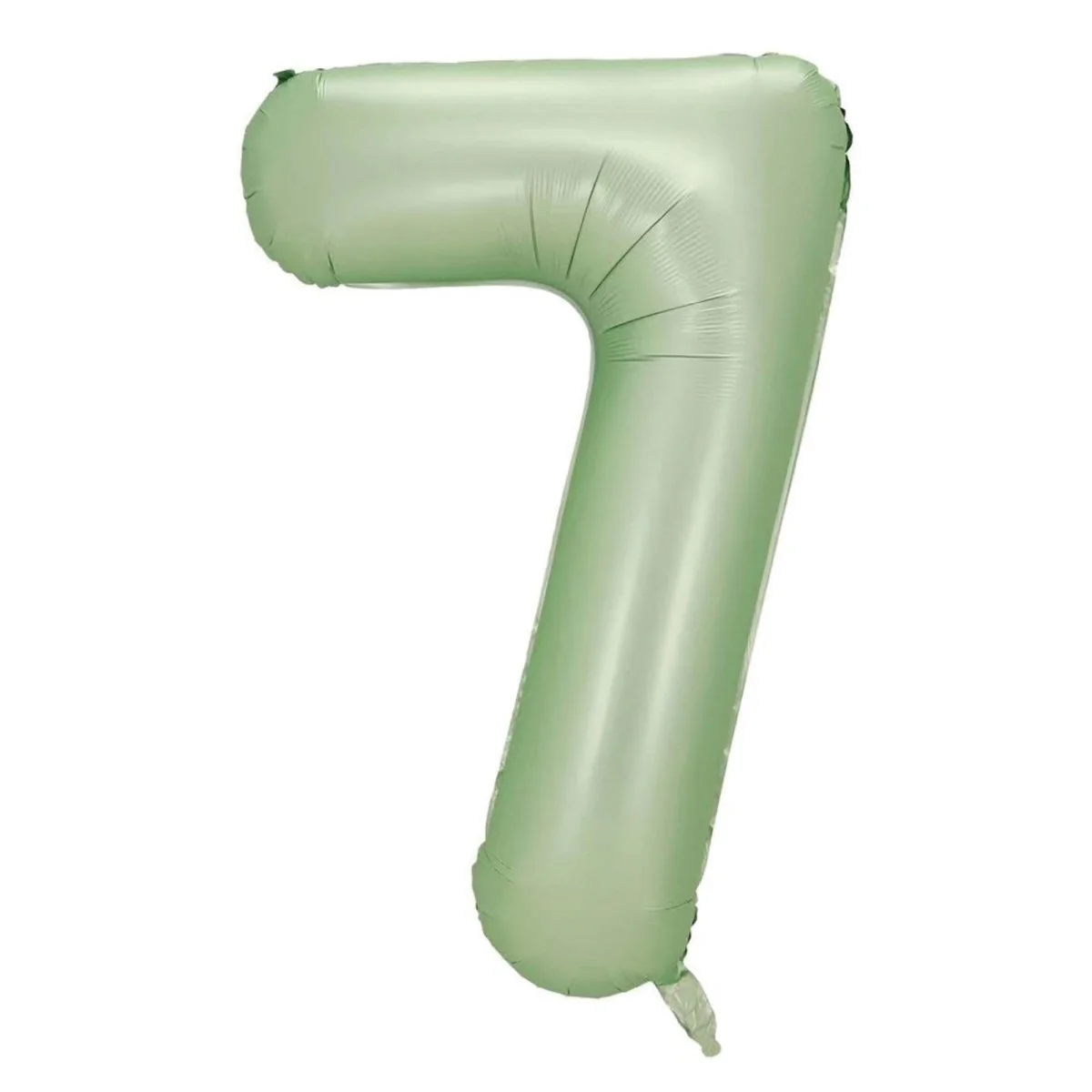 Eucalyptus Matte Green Number 7 Supershape Foil Balloon, 40 Inches, 1 Count