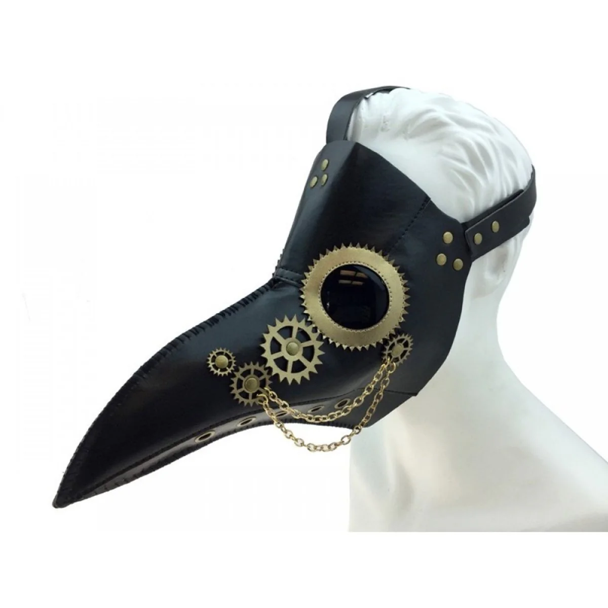 Faux Leather Plague Doctor Mask for Adults