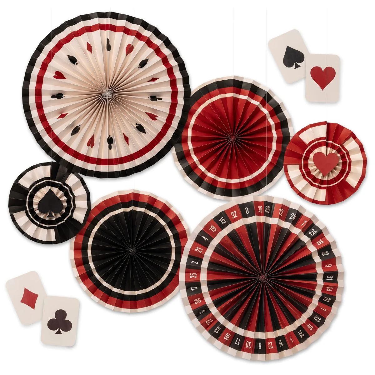 Feeling Lucky Paper Fan Decoration Kit, 8 Count