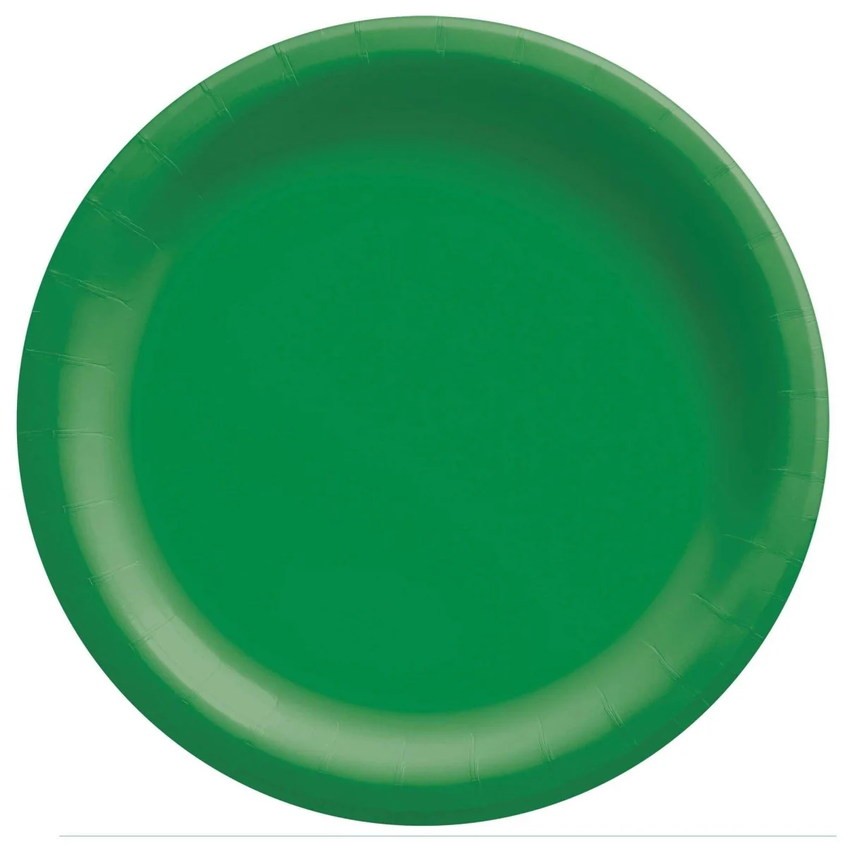 Festive Green Round Paper Plates, 9 Inches, 20 Count