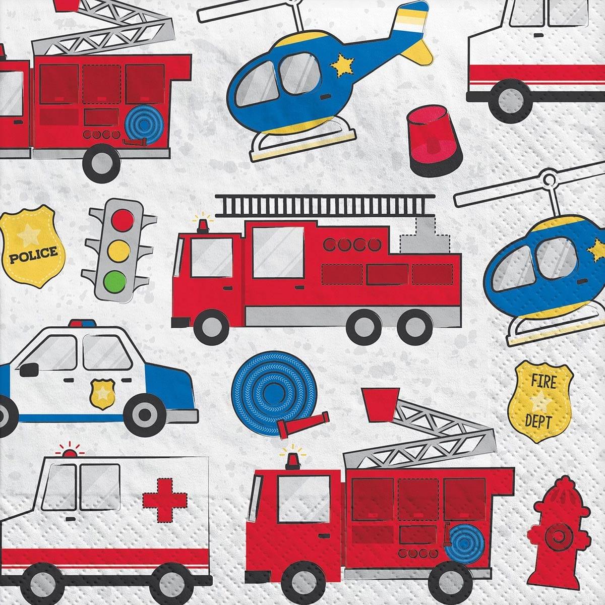 First Responders Lunch Napkins, 16 Count