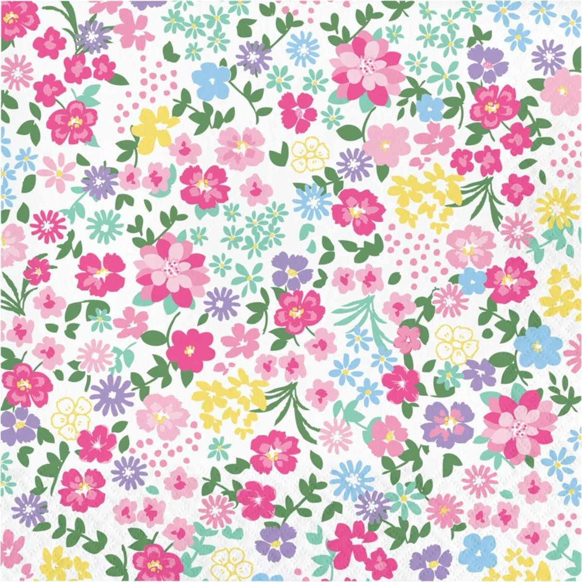 Floral Tea Party Lunch Napkins, 2-sided, 16 Count - Image 3