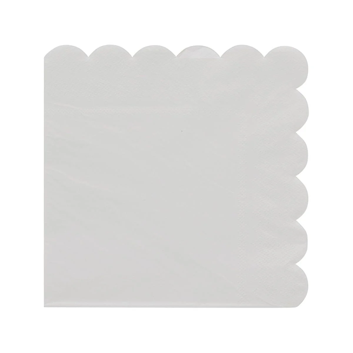 Flower Edge White Lunch Napkins, 16 Count