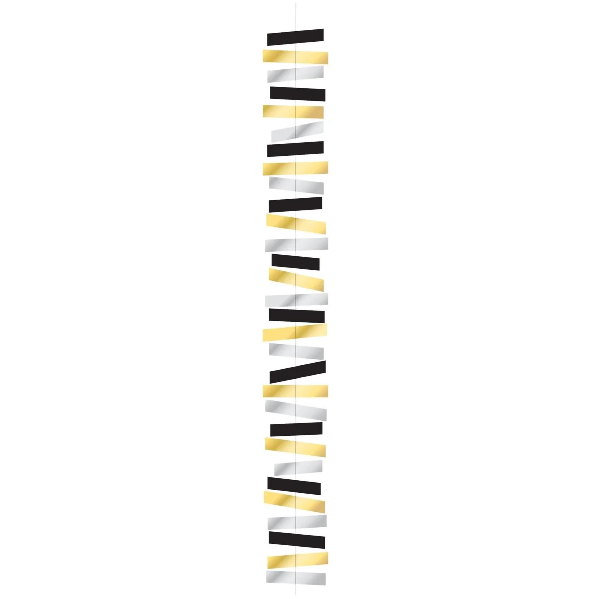 Foil Hanging Decoration, Gold, Silver and Black, 59 Inches, 1 Count