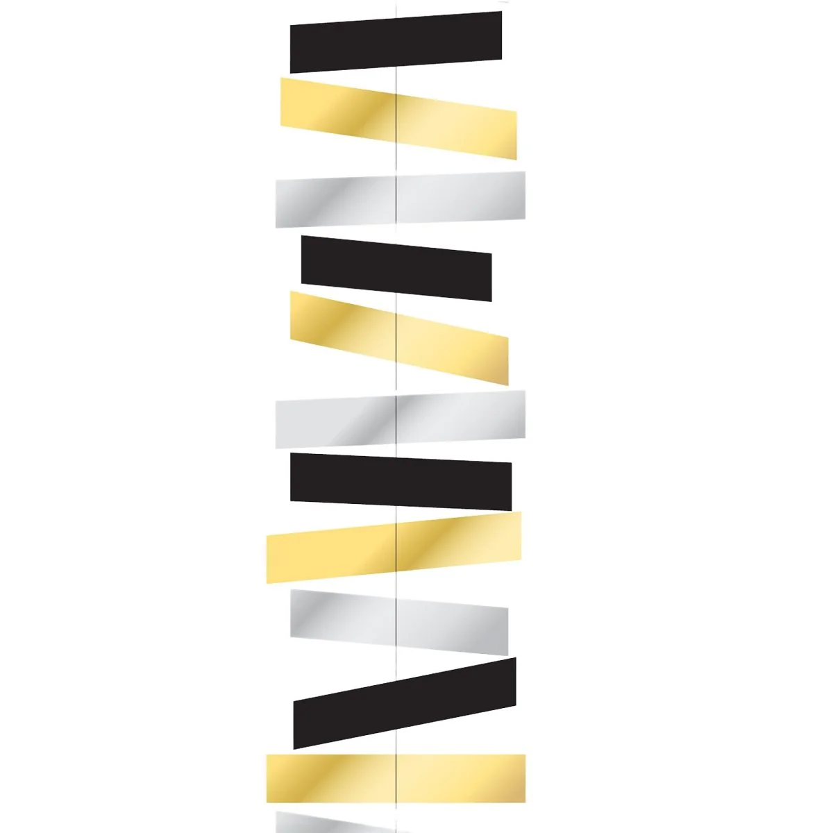Foil Hanging Decoration, Gold, Silver and Black, 59 Inches, 1 Count - Image 2