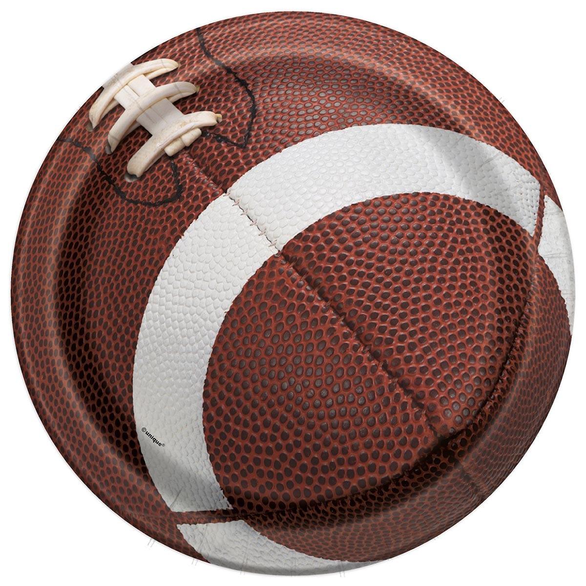 Football Party Dinner Plates, 9 inches, 8 Count