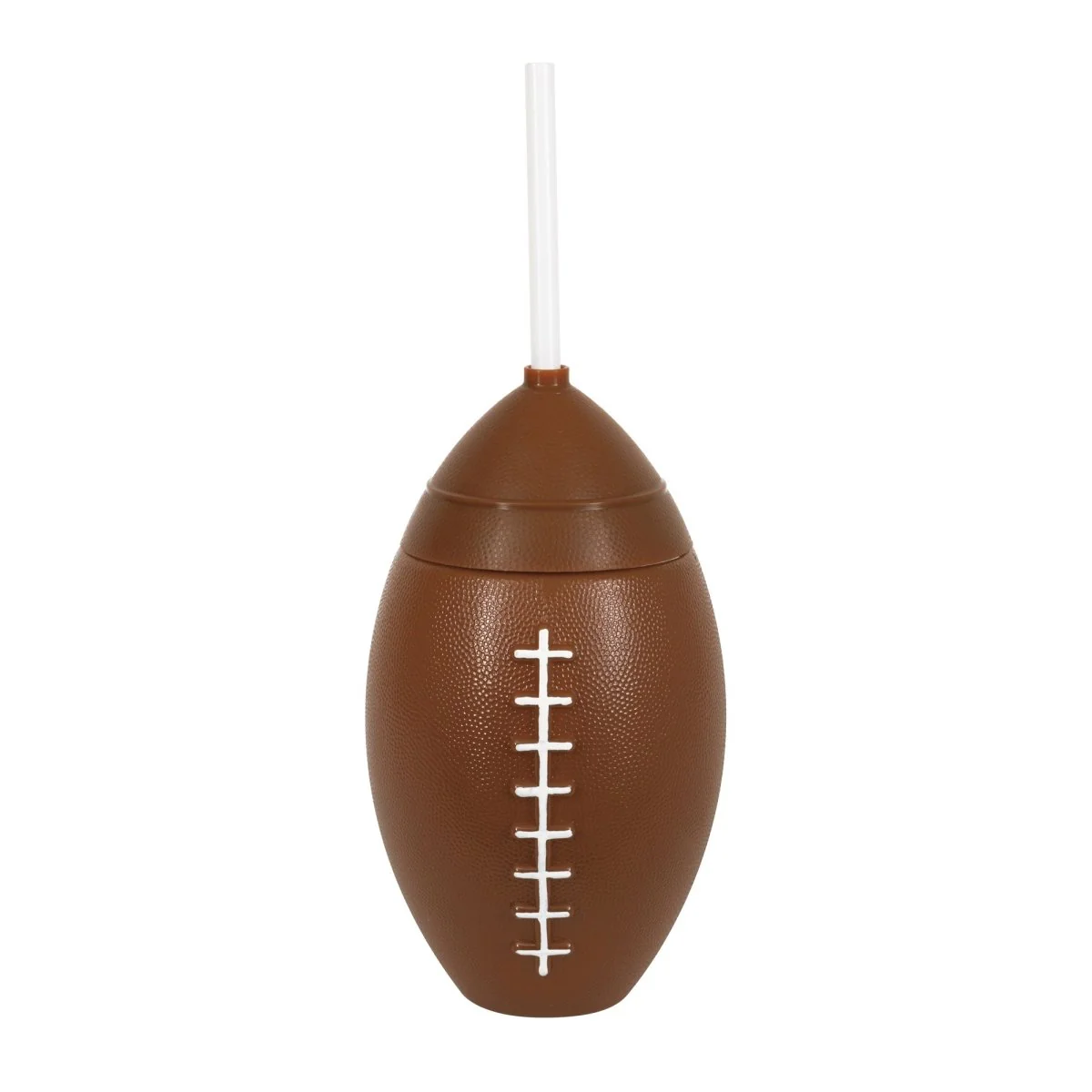 Football Shaped Tumbler with Lid and Straw, 20 Oz, 1 Count