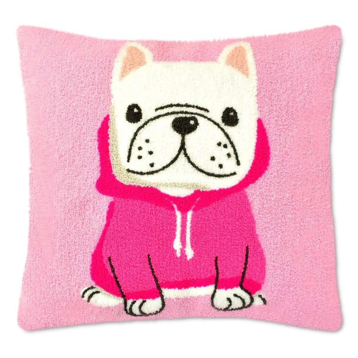 Frenchie Chenille Pillow, 14 x 14 Inches, 1 Count