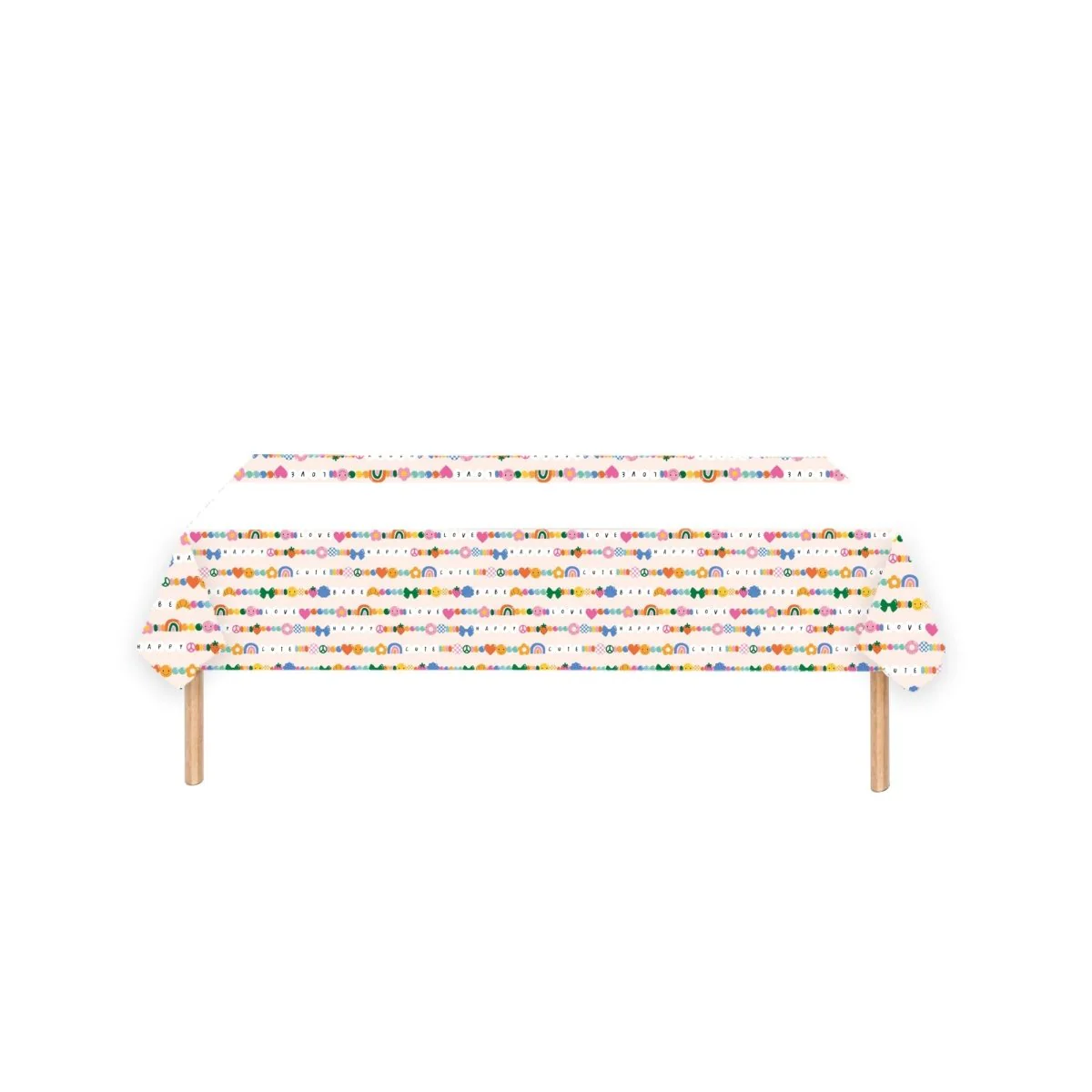 Friendship Rectangular Paper Table Cover, 47 x 70 Inches, 1 Count