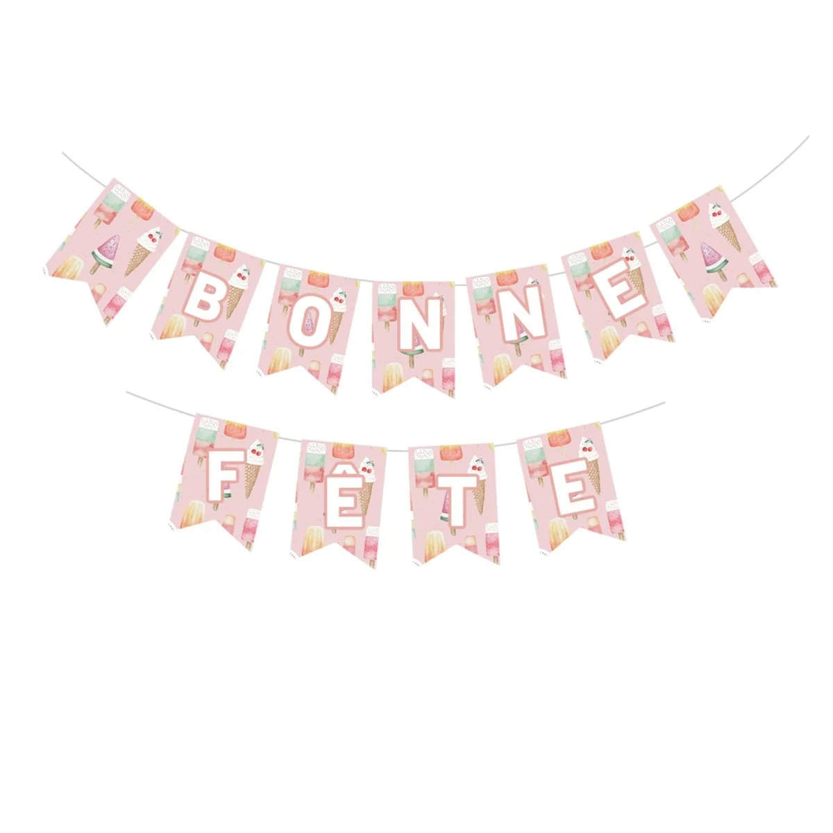 Frosty Delight "Bonne FĂȘte" Paper Banner, 118 Inches, 1 Count