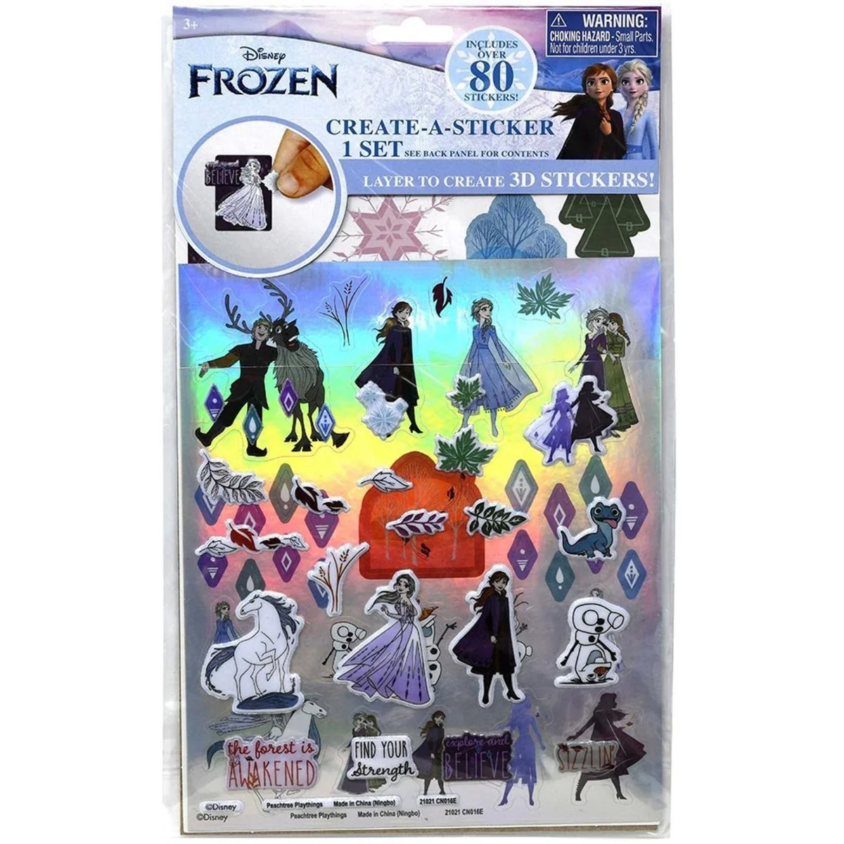 Frozen Create-a-Sticker 3D, Disney, 80 Count