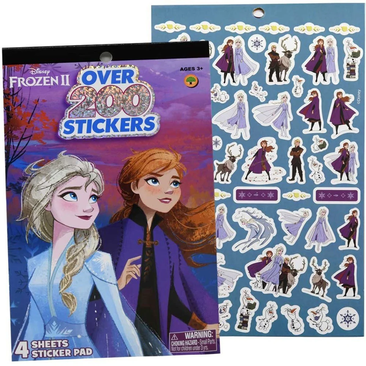 Frozen Sticker Book, 4 Sheets, Disney, 200 Count