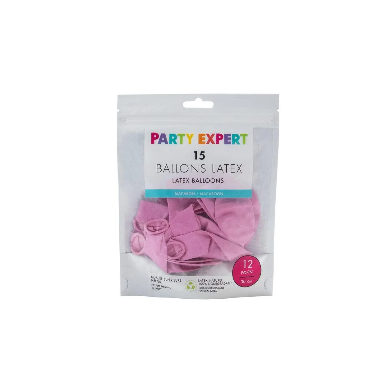Fuchsia Latex Balloon 12 Inches, Macaroon Collection, 15 Count - Image 3