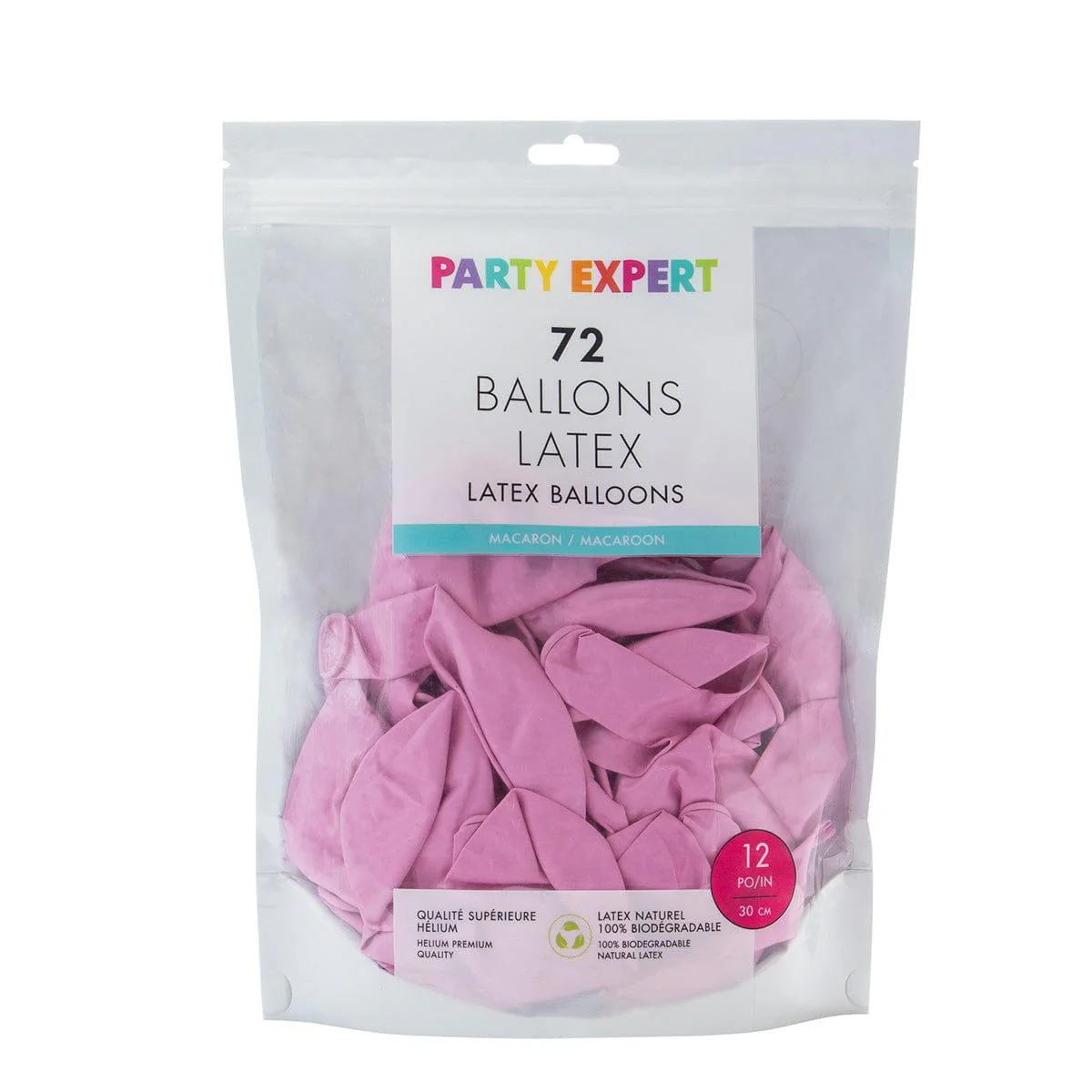 Fuchsia Latex Balloon 12 Inches, Macaroon Collection, 72 Count - Image 3