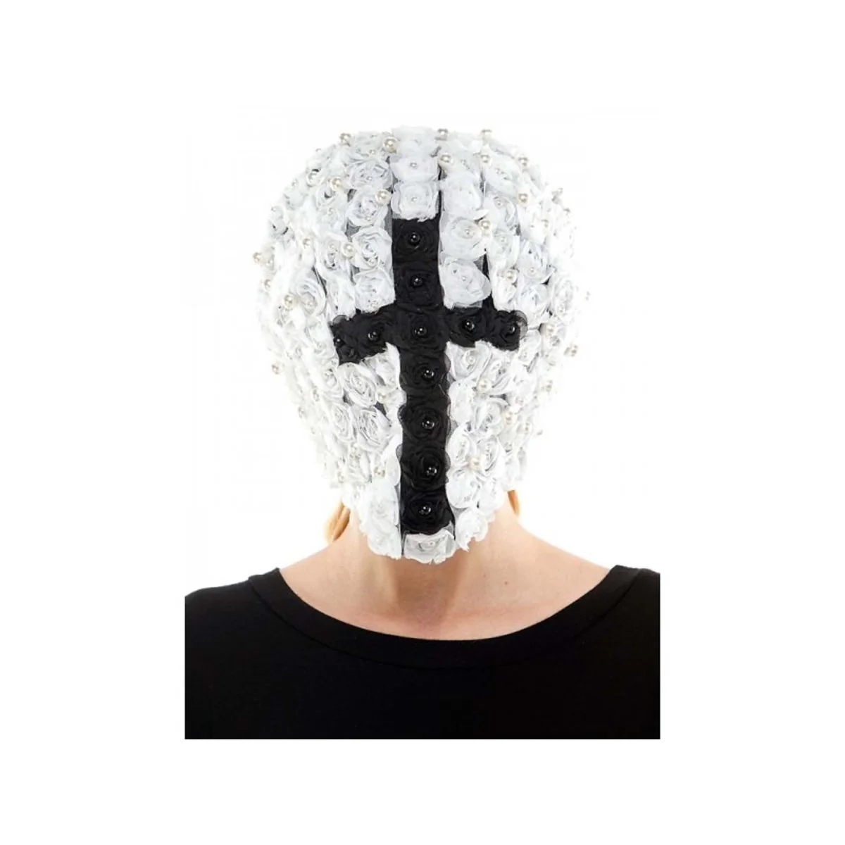 Full Face Mask With Black Cross for Adults, 1 Count