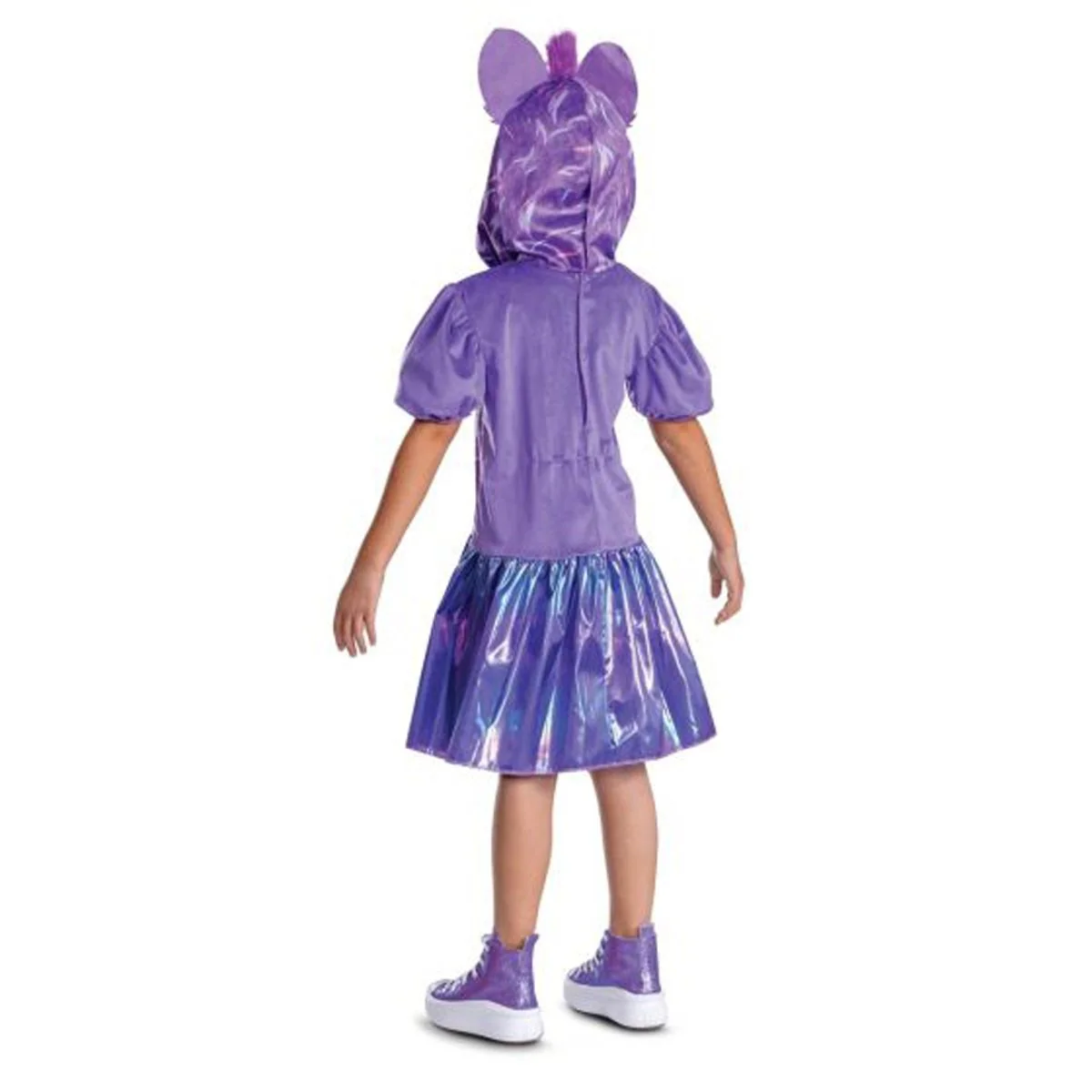 Furby Purple Dress Costume for Kids, Hooded Dress - Image 2