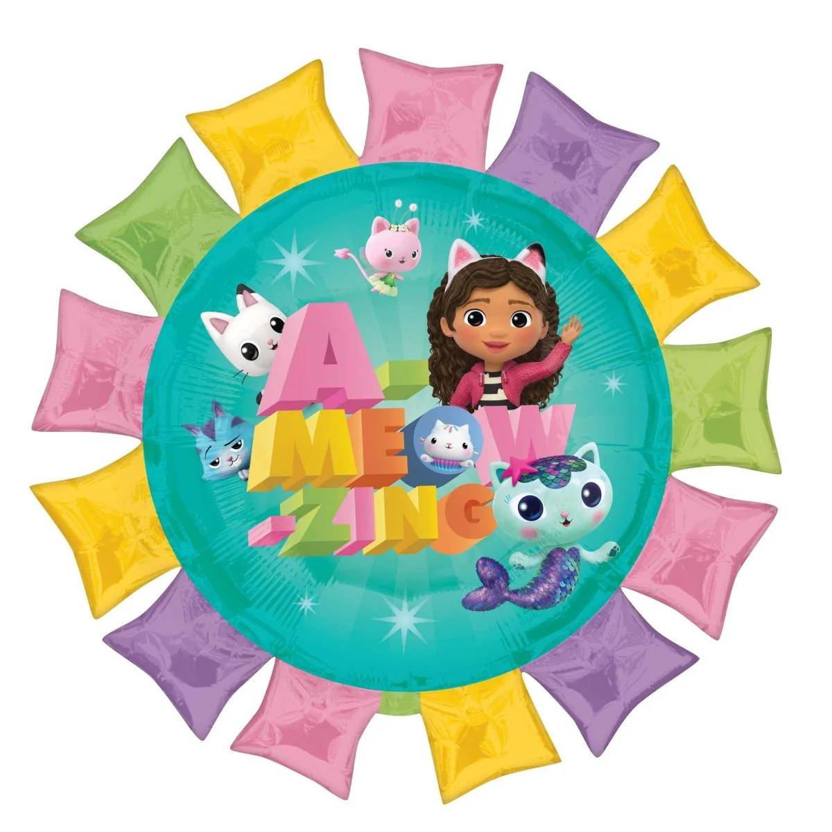 Gabby's Dollhouse Round Supershape Balloon, 27 Inches, 1 Count