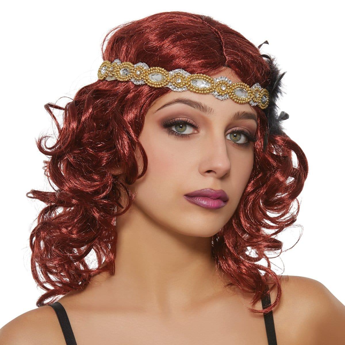 Burgundy Gatsby wig for women