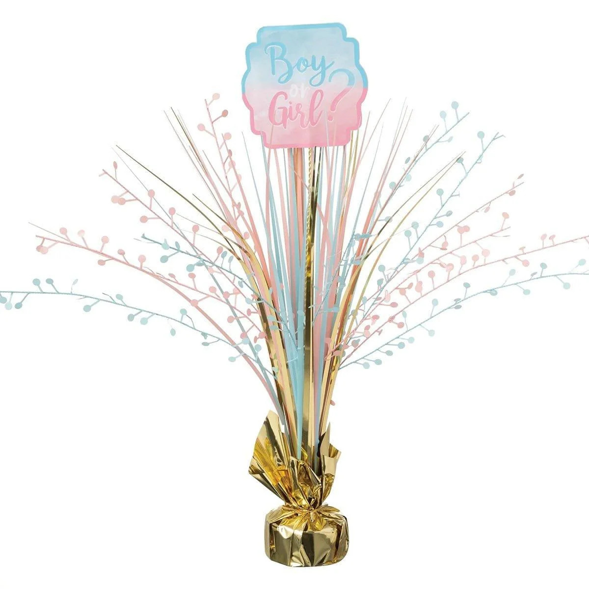 Gender Reveal Party: Foil Centerpiece