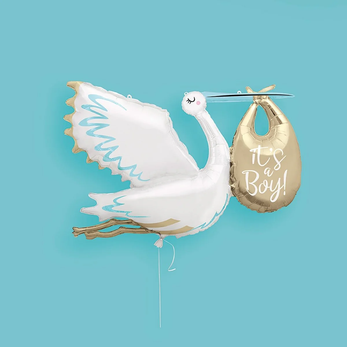 Gender Reveal Stork It's a Boy Supershape Balloon, 62 Inches, 1 Count